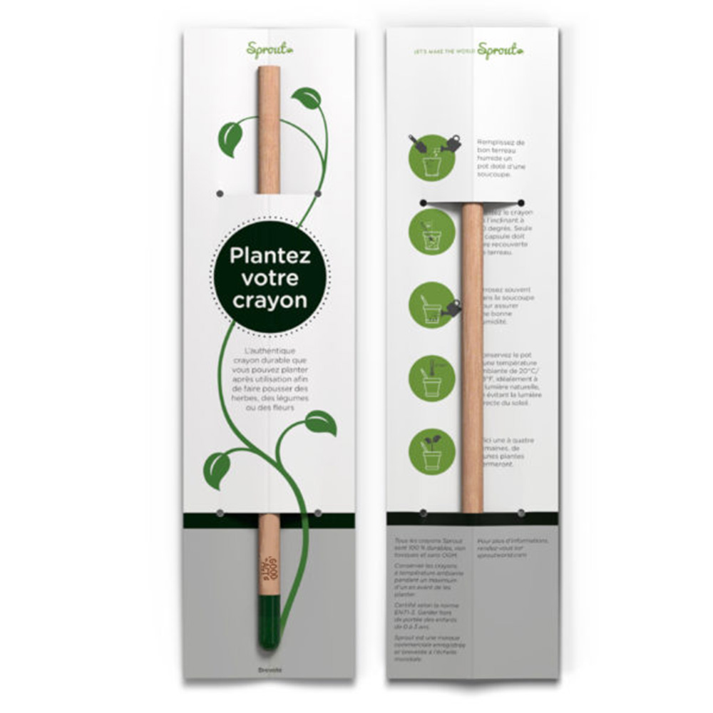 crayon à planter sprout personnalisé