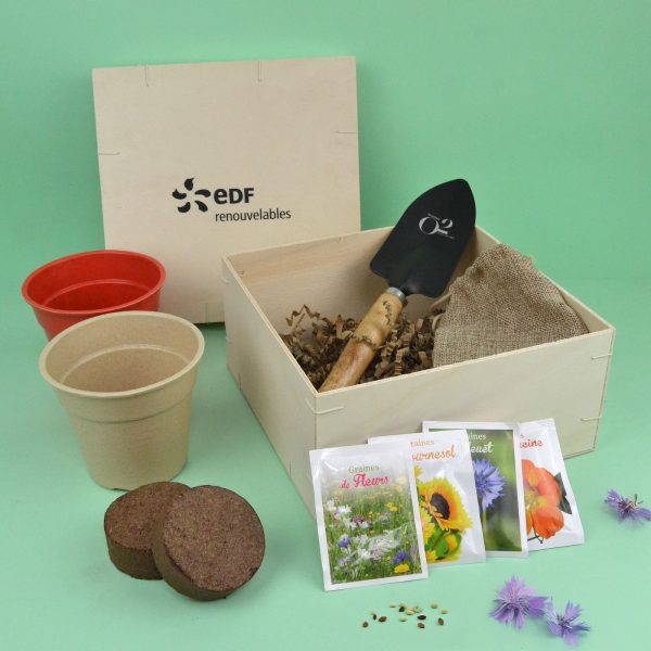 Coffret jardinage personnalisé pour entreprise