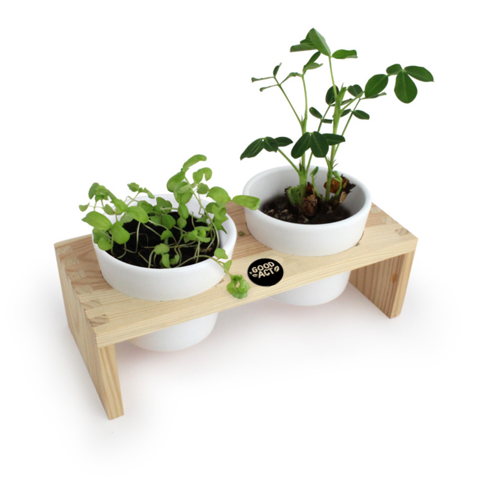 Mini jardinière personnalisable avec un logo - Cadeau d'entreprise