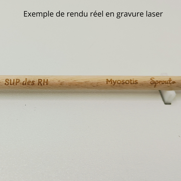 Exemple de rendu de la personnalisation des crayons à planter Sprout