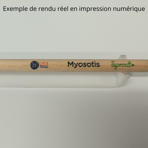 Exemple de rendu de la personnalisation des crayons à planter Sprout
