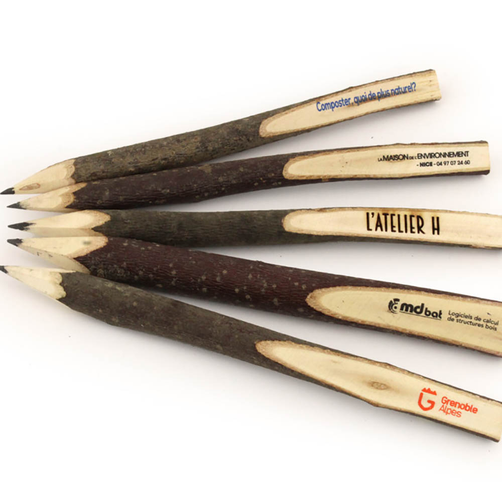 Crayon bois brut personnalisé