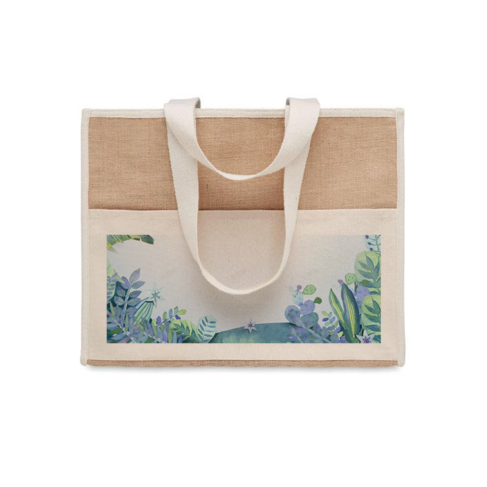Sac shopping publicitaire fermeture autogrippante personnalisable