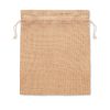 Petit pochon en toile de jute personnalisable