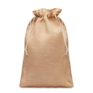 Grand pochon en toile de jute personnalisable