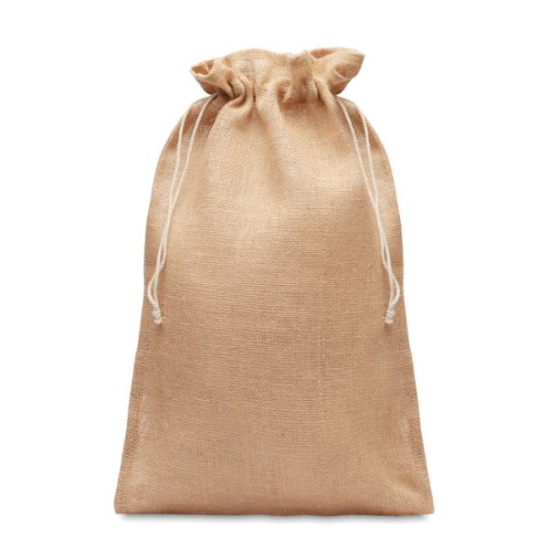 Grand pochon en toile de jute personnalisable