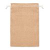 Grand pochon en toile de jute personnalisable