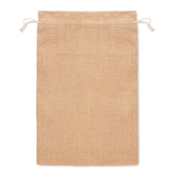Grand pochon en toile de jute personnalisable