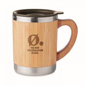 Exemple de mug publicitaire bambou personnalisé