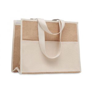 Sac shopping publicitaire fermeture autogrippante personnalisable