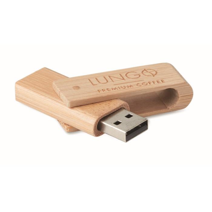 Clé USB Rotate 4 Go en bambou publicitaire dès 10 pcs.
