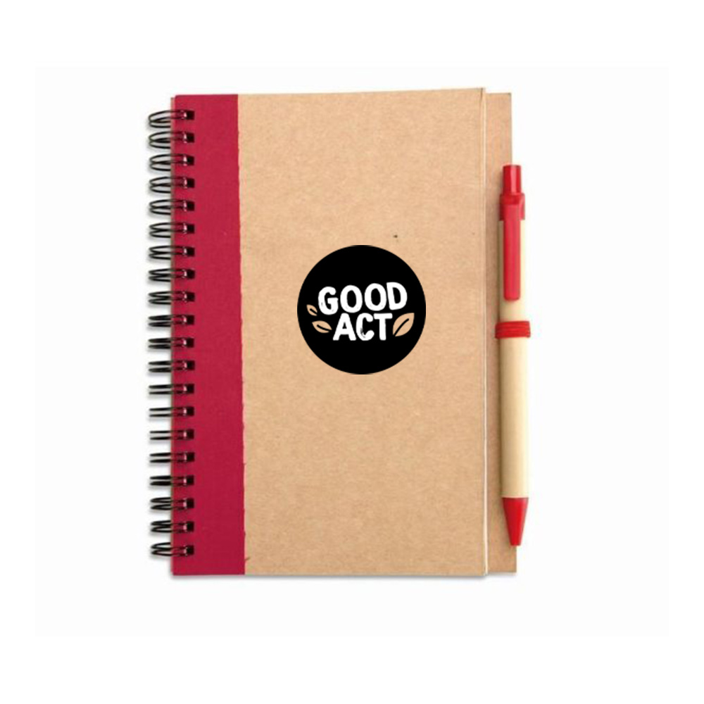 Exemple de carnet publicitaire à spirale personnalisé