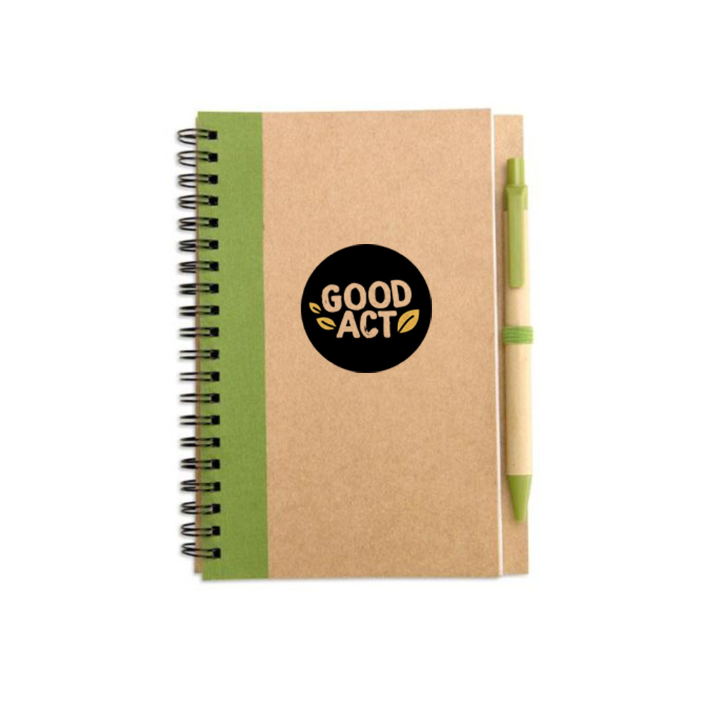 Exemple de carnet publicitaire à spirale personnalisé