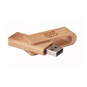 Exemple de Clé USB publicitaire personnalisée en bambou