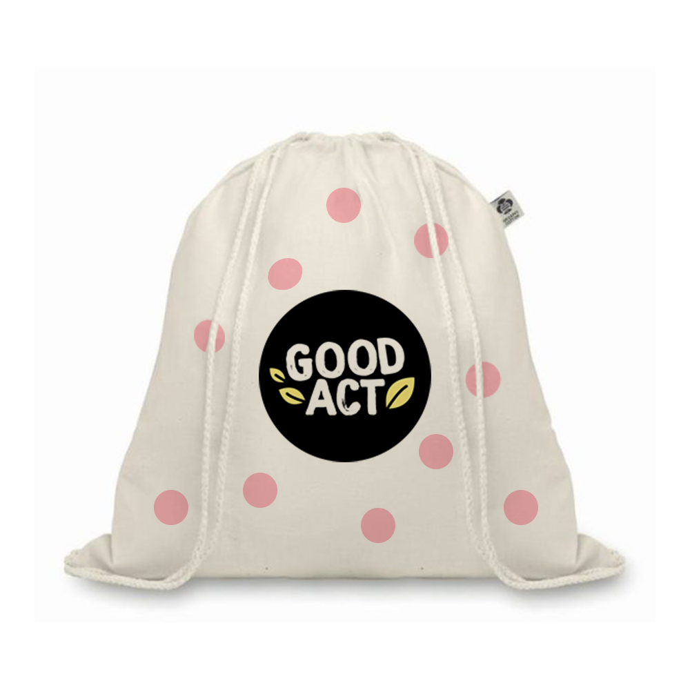 Sac à cordon publicitaire en coton organique