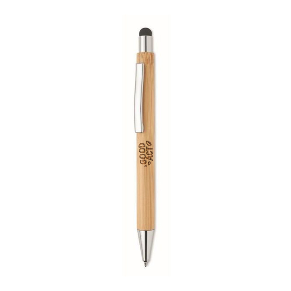 Exemple de stylo publicitaire bambou personnalisé