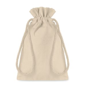 Petit sac cadeau publicitaire en coton avec cordon de serrage personnalisable