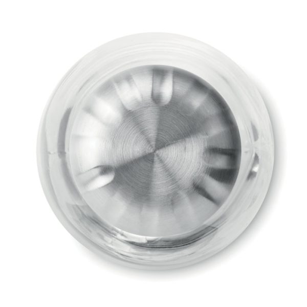 Gourde en verre verte publicitaire