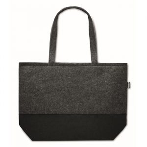Sac publicitaire shopping en feutre RPET avec de longues poignées personnalisable