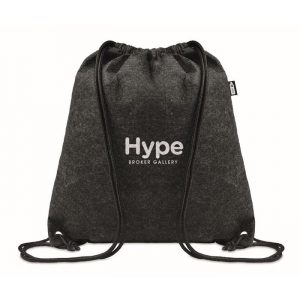 Sac publicitaire à cordon en feutre RPET personnalisable