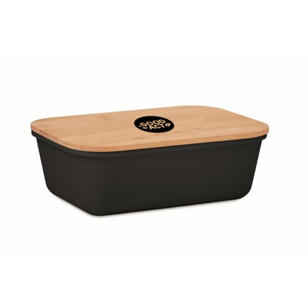 Lunchbox avec couvercle en bambou - 1 litre | Personnalisable