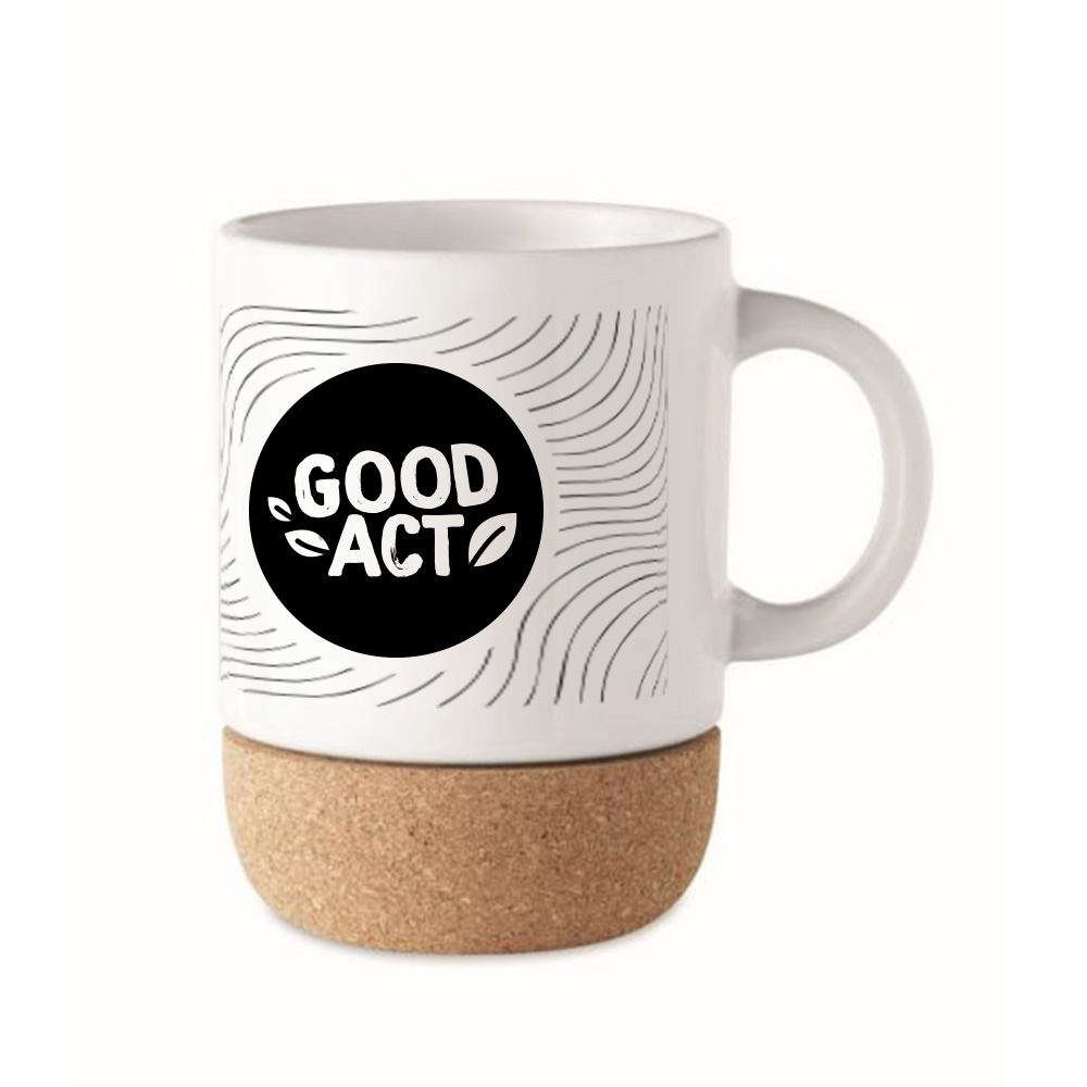 Mug écologique avec couvercle publicitaire 'Coffee To Go' - Bemyself