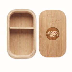 Lunchbox publicitaire personnalisable en bambou - 1000 ml
