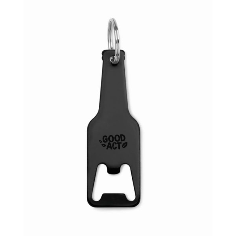Porte-clés décapsuleur publicitaire en aluminium personnalisable