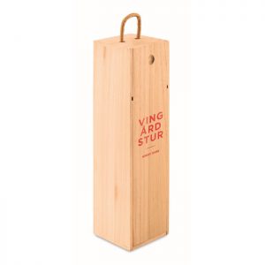 Boîte cadeau en bois de paulownia pour bouteilles - personnalisable