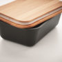 Lunchbox publicitaire avec couvercle en bambou - 1 litre | Personnalisable