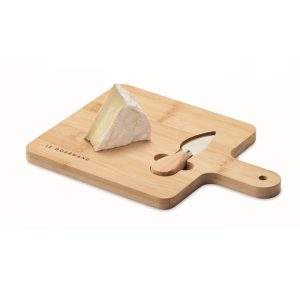 Set à fromage en bambou avec couteau personnalisable
