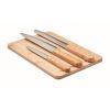 Set de planche à découper en bambou avec 3 couteaux | Personnalisable