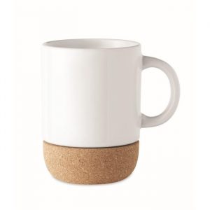 Tasse en céramique avec base en liège personnalisable