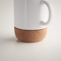 Tasse en céramique avec base en liège personnalisable