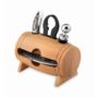 Mini tonneau en bois avec 4 accessoires à vin | Personnalisable
