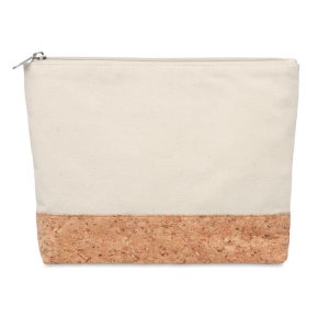 Trousse à maquillage publicitaire en coton et en liège