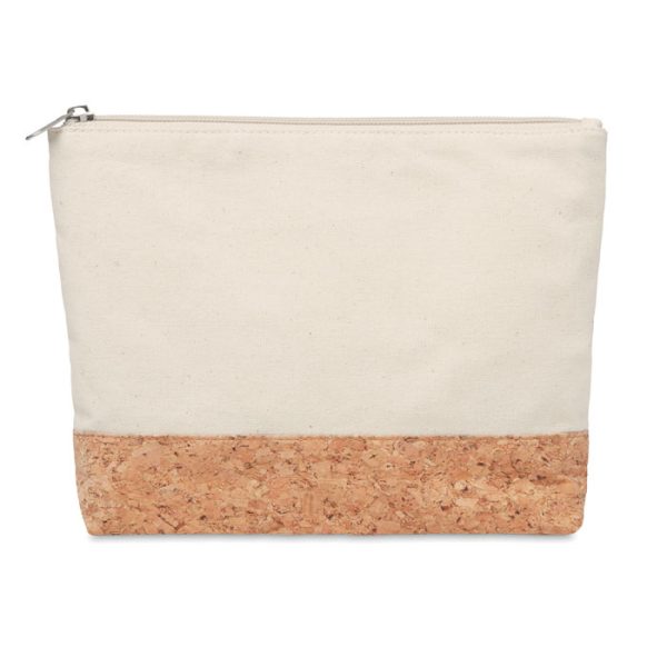 Trousse à maquillage publicitaire en coton et en liège