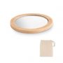 Miroir rond en bambou à personnaliser