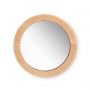 Miroir rond en bambou à personnaliser