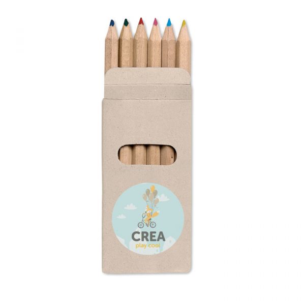 6 crayons de couleur à personnaliser - Goodies pas cher
