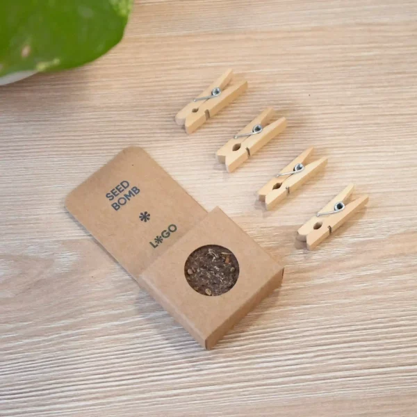 Bombe à graines personnalisable - Goodies nature pour entreprise