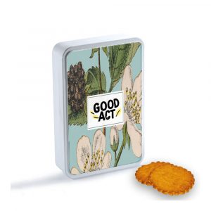 Boîte de biscuit sablée personnalisable avec un logo
