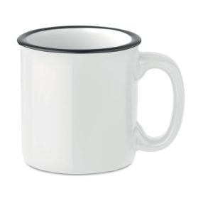Tasse vintage publicitaire à personnaliser avec marquage par transfert céramique