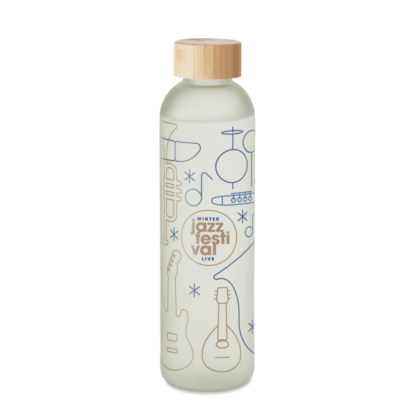 Gourde en verre avec un bouchon en bambou – 650 ml