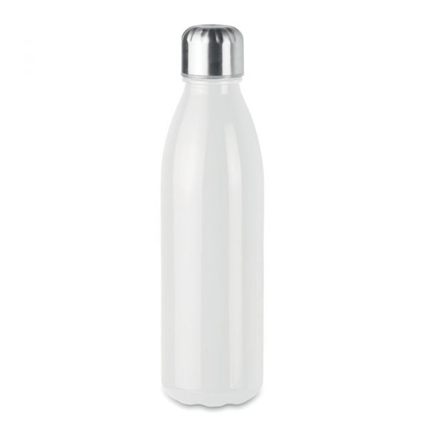 Gourde en verre blanche publicitaire
