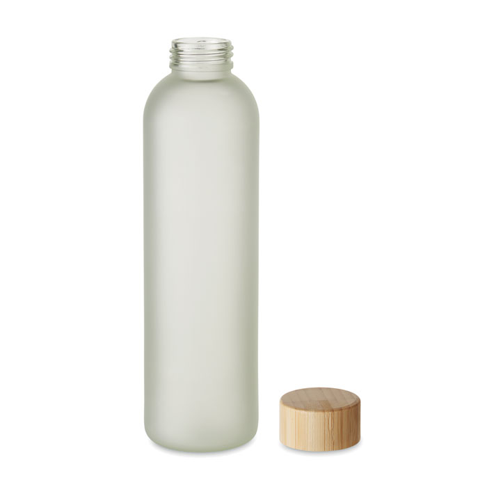 Bouteille en verre avec couvercle en bambou 650ml