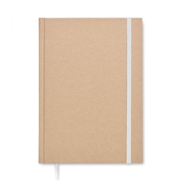 Cahier A5 personnalisable avec couverture rigide en carton recyclé, 200 pages