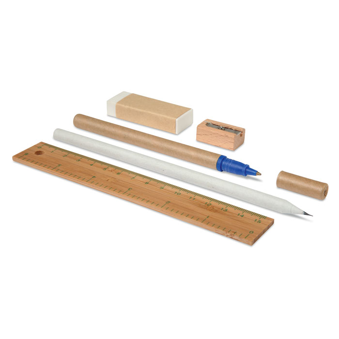 Set d'écriture personnalisable dans étui en jute et coton