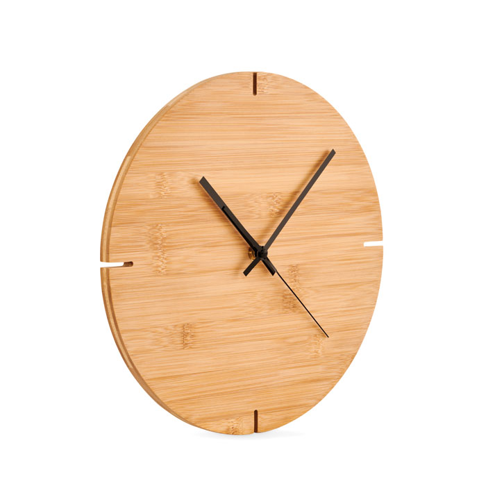 Horloge en bambou personnalisable