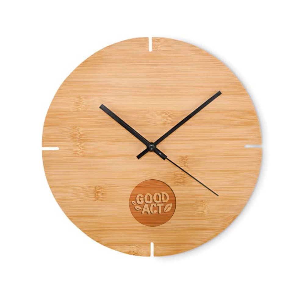 Horloge en bambou personnalisable